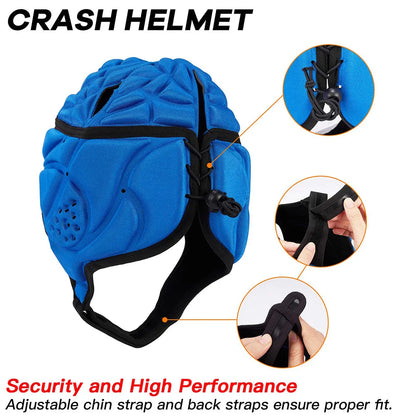 Adjustable Rugby Helmet Black